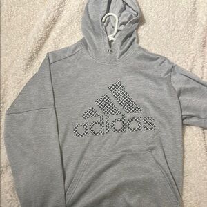 Adidas Men's Gray Hoodie Sweater